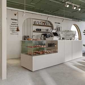 Estante de Exhibición para Restaurante, Mueble de <span class=keywords><strong>Bar</strong></span>, Vitrina para Pastelería, Estante de Almacenamiento Metálico para Tienda Minorista, Mostrador de <span class=keywords><strong>Café</strong></span>, Mostrador de Caja - Product Image 1
