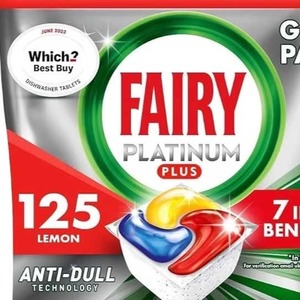 Fairy Platinum Plus completa limón 125ct - Product Image 3