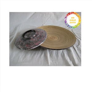 Bol en bambou authentique bambou naturel origine Vietnam adapté pour servir des collations aux fruits desserts et présentation culinaire élégante - Product Image 2