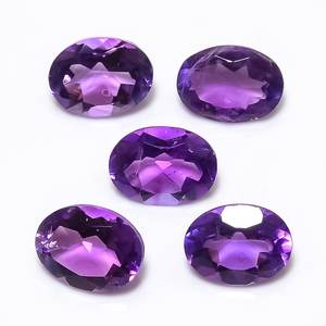Pierres précieuses améthyste naturelle de haute qualité, facettées, ovales, violettes, en vrac, pour la fabrication de bijoux, Rawat Exports Russie - Product Image 1