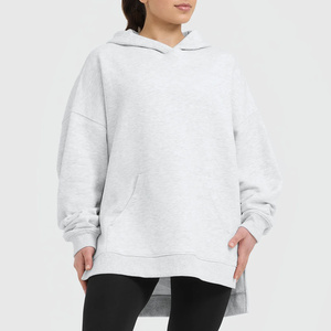 Streetgrace OEM Cotton Blend <b>Longline</b> Hoodie for <b>Women</b> Custom Fit Pullover Fleece <b>Sweatshirt</b> Breathable Eco-Friendly Windproof - Product Image 1