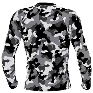 Meilleurs vêtements de qualité pour hommes Sublimation Long Sleeve Fitness Camo Compression Shirt MMA Rash guards - Product Image 3