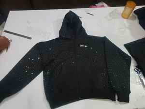 Venta al por mayor personalizado Rhinestone Ninja pasamontañas sudaderas con capucha hechas a mano, sudaderas con capucha de moda de alta calidad para los hombres - Product Image 5