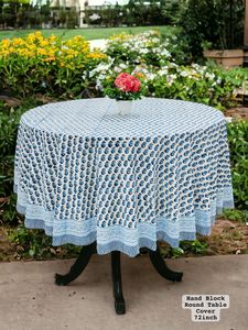 Vente en gros de nappe ronde vintage en coton lin imprimé de fleurs florales, couverture de table pour la cuisine, la fête de mariage et la maison - Product Image 2