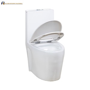 <span class=keywords><strong>Inodoro</strong></span> de cerámica moderno de una pieza con doble descarga, montado en el suelo, con sifón en S para baño - Product Image 2
