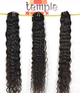 Raw vietnamita 100% máquina doble trama paquete templo cutícula alineada tejido venta al por mayor Color negro extensiones de cabello humano - Product Image 4