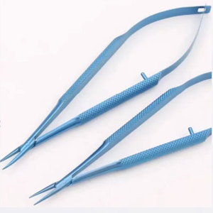Porte-aiguille ophtalmique en acier inoxydable fortement courbé de 16 cm avec système de verrouillage délicat – Instruments chirurgicaux - Product Image 2