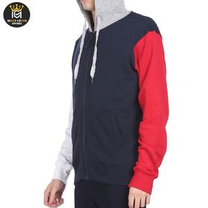 Meilleure vente Pull-over à capuche en coton épais avec fermeture éclair Sweat-shirt à capuche pour hommes avec logo personnalisé Streetwear OEM avec fermeture éclair Sweats à capuche pour hommes - Product Image 3