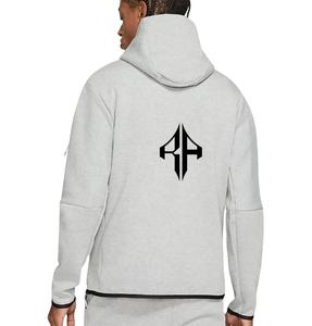 เสื้อฮู้ดแบบสวมหัวของผู้ชายสีพื้นผ้าคอตตอน100% สกรีนลายผ้าไหมวัสดุผ้าคอตตอนคุณภาพสูงออกแบบโลโก้ได้ตามต้องการ - Product Image 2