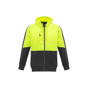 เสื้อฮู้ดซิปเต็มตัวสำหรับผู้ชายและผู้หญิงแจ็คเก็ตทำงาน Hi VIS - Product Image 1