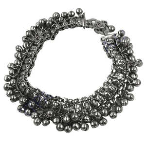 925 <b>Silver</b> Vintage Bohemia Anklet with Ball Design for Everyday Wear Unisex Anniversary Jewelry - Product Image 2