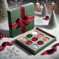 Ensembles de maquillage de Noël Palette de fards à paupières personnalisée en gros Cosmétiques végétaliens pigmentés Maquillage de marque privée Palette de fards à paupières personnalisée