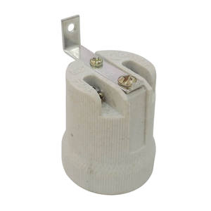 Portalámparas de cerámica reforzada E27 con gancho 90, blanco (GSC 101505001) - Product Image 1