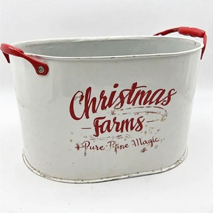 Jardinière galvanisée Evergreen Dreams pour affichage de jardin de Noël conçue pour contenir les verts d'hiver et ajouter des fêtes - Product Image 3