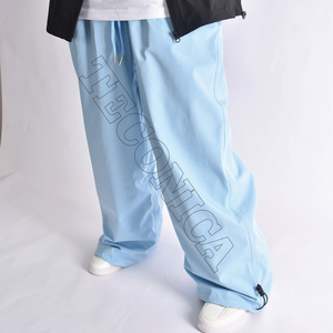 Pantalon de snowboard décontracté bleu clair imperméable avec boucles de ceinture et ourlet élastique respirant hiver pantalon de ski extérieur - Product Image 3