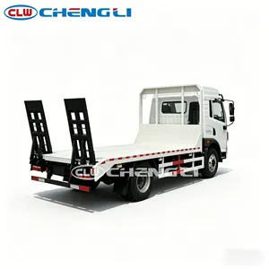 Faw 16t Flatbed Truck Cargo Lorry Heavy Equipment Truck For Sale With Hydraulic Ramp For Machinery Transport At Factory Price - Product Image 3