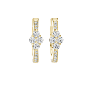 Pendientes de Diamantes de Laboratorio de 0.39 CT, Claridad VVS-VS-EF, Diamantes CVD, Oro de 18KT, 14KT, 10KT y Plata 925, Oro Rosa, Amarillo, Blanco - Product Image 3