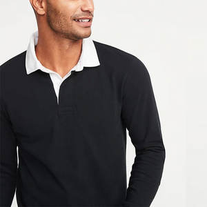 Top classement nouveau style vente chaude hommes polo à manches longues durable confortable séchage rapide polos avec logo personnalisé - Product Image 3