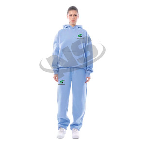 Conjunto Deportivo para Mujer, Color Sólido, Sudadera con Capucha de Contraste, Talla Grande, Secado Rápido, Logotipo Personalizado, Estilo Casual - Product Image 4