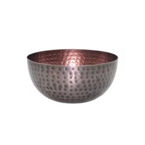 Handmade <b>Set</b> of 2 Round Copper Food <b>Bowls</b> Prime Quality Copper Plated <b>Dessert</b> and Fruit <b>Bowl</b> Party Use - Product Image 3