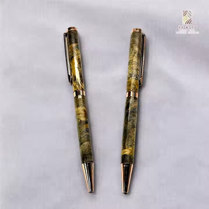 High Quality Elegant 0.7 mm Ballpoint <b>Pens</b> Coffee Root Burl <b>Wood</b> with High Ink Flow Made in Vietnam - Product Image 2