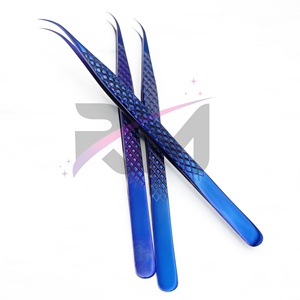 RMI Vente Chaude Produit Violet Plasma Couleur Enduit Diamant Grip Isolation Courbe Extension De Cils Pince À Épiler - Product Image 2