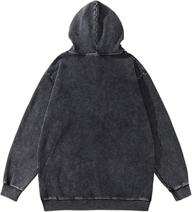 Sweat à capuche unisexe surdimensionné pour homme, personnalisé OEM, 100% coton de haute qualité, uni, décontracté, hiver, 350 GSM - Product Image 4