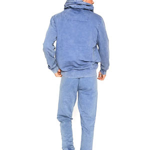 ชุดวอร์มผู้ชายขนาดใหญ่ลายหนักสีทึบมีฮู้ดปกเสื้อแขนยาวมีฮู้ดโลโก้ตามสั่งสำหรับการใช้งานทั่วไป - Product Image 3