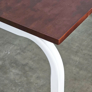 HBMN031 Escritorio Doble Moderno y Minimalista, Muebles de Oficina de Diseño Contemporáneo, Patas de Metal y Madera de Melamina para Uso Hospitalario - Product Image 5