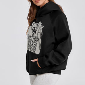 Women's <b>Vintage</b> <b>Oversized</b> Pullover Hoodie Winter <b>Sweatshirt</b> Terry Drop Shoulder Long Sleeves 100% Cotton Streetwear Front - Product Image 3