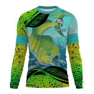 Pêche t-shirt 3d poisson imprimer à manches longues t-shirt pour hommes rue O cou pull surdimensionné t-shirt homme mode enfants vêtements - Product Image 6