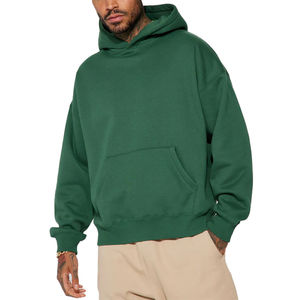 Haute qualité poids lourd unisexe surdimensionné blanc pull capuche sans cordon à manches longues poche kangourou à capuche hommes Service - Product Image 5