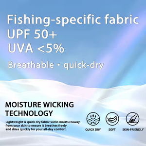 Camiseta de Pesca con Protección Solar UPF 50 Personalizada, Camiseta de Manga Larga Cortavientos, Fabricante OEM, <span class=keywords><strong>Ropa</strong></span> Deportiva <span class=keywords><strong>para</strong></span> Pesca en el Mar al Aire Libre <span class=keywords><strong>para</strong></span> Hombre - Product Image 6