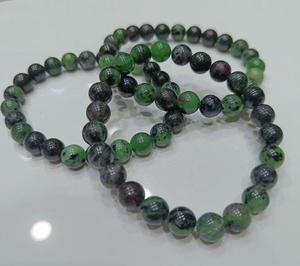 <b>Ruby</b> Zoisite <b>bracelet</b> high quality and precious stone 8mm Size For natural beads <b>bracelet</b> also used for healing and energy - Product Image 4