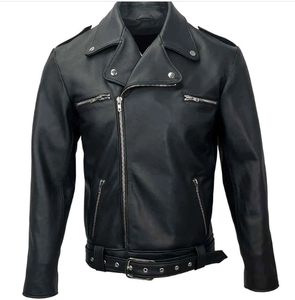 2025 venta al por mayor de alta calidad personalizada moda elegante motocicleta chaqueta de cuero de búfalo chaqueta de cuero de la motocicleta de los hombres - Product Image 1