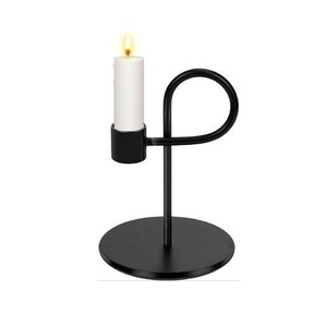 Bougeoirs modernes minimalistes en métal pour bougies chauffe-plat, coniques et cylindriques, idéaux pour la décoration de la maison, du bureau et de la chambre à coucher - Product Image 2