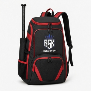 Bolsa para bate de béisbol hecha con tela resistente, compartimentos grandes, cremalleras seguras y correas de hombro cómodas para uso deportivo. - Product Image 1
