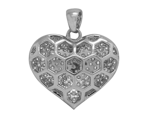Personnalisé Hip Hop VVS Moissanite Diamant Clouté Fine Jewelry en Argent Sterling 925 Glacé Coeur Dôme Pendentif Pour Femmes - Product Image 4