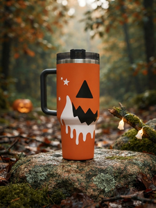 แก้วน้ำสแตนเลสพิมพ์ลายตามสั่ง Kochav Halloween Pumpkin ขนาด 40 ออนซ์ แก้วน้ำเก็บความร้อนแบบพกพาสำหรับผู้ใหญ่ ใช้กลางแจ้ง - Product Image 3
