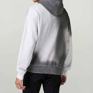 Patch de broderie en détresse personnalisé Applique pull 500 GSM surdimensionné Zip up Acid Wash Hoodies basiques, sweats à capuche en coton mélangé - Product Image 3