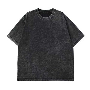 T-shirt vintage personnalisé délavé à l'acide pour hommes Vêtements de rue surdimensionnés et lourds T-shirts graphiques personnalisés Vêtements en coton grande taille - Product Image 1