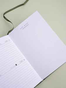 LABON Moon Journal Reflections 2025 планировщик определения целей, зеленый, элегантный блокнот в твердом переплете с лунным календарем - Product Image 4