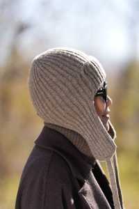 Gorro de Invierno Orgánico con Orejeras de Lana de Oveja Mongola Blanca, Ecológico y Elegante - Product Image 5