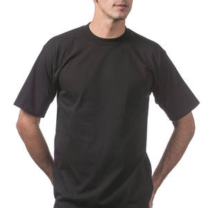 Moda Streetwear Pro Club Hombres Peso pesado Algodón Manga corta Cuello redondo Camiseta Estilo hip-hop Logotipo personalizado Camiseta para hombres - Product Image 3