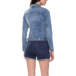 แจ็กเก็ตยีนส์ไซส์พิเศษสำหรับผู้หญิงเสื้อแจ็กเก็ตยีนส์แนวสตรีทเสื้อผ้าแฟชั่น - Product Image 2