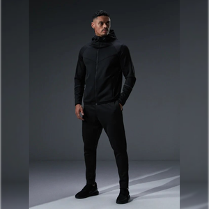 Chándal de lana de poliéster para hombre personalizado 2024, ropa deportiva y de gimnasio al por mayor ecológica, incluye Sudadera con capucha y joggers para invierno - Product Image 1