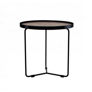 Mesa de centro ovalada de MDF de estilo moderno nórdico con mesa auxiliar con patas de metal de hierro para muebles de sala de estar - Product Image 1