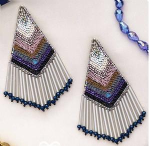 Pendientes de Bordado con Cuentas, Joyería con Múltiples Cuentas para Niñas y Mujeres, Tamaño Personalizado para Regalo de Fiesta, Hecho en India - Product Image 1