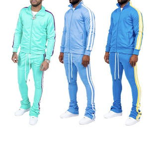 Conjuntos de trajes apilados personalizados al por mayor, chándales para hombre, conjuntos de pantalones apilados de invierno de dos piezas, chándales para hombre OEM - Product Image 1