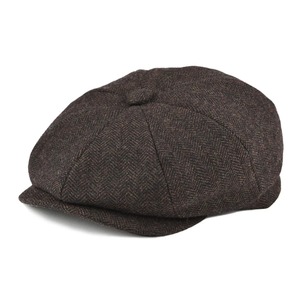 British Gatsby Retro Wool Tweed Newsboy <b>Cap</b> Herringbone Driver <b>Flat</b> <b>Cap</b> for <b>Men</b> for Beach Scene - Product Image 6